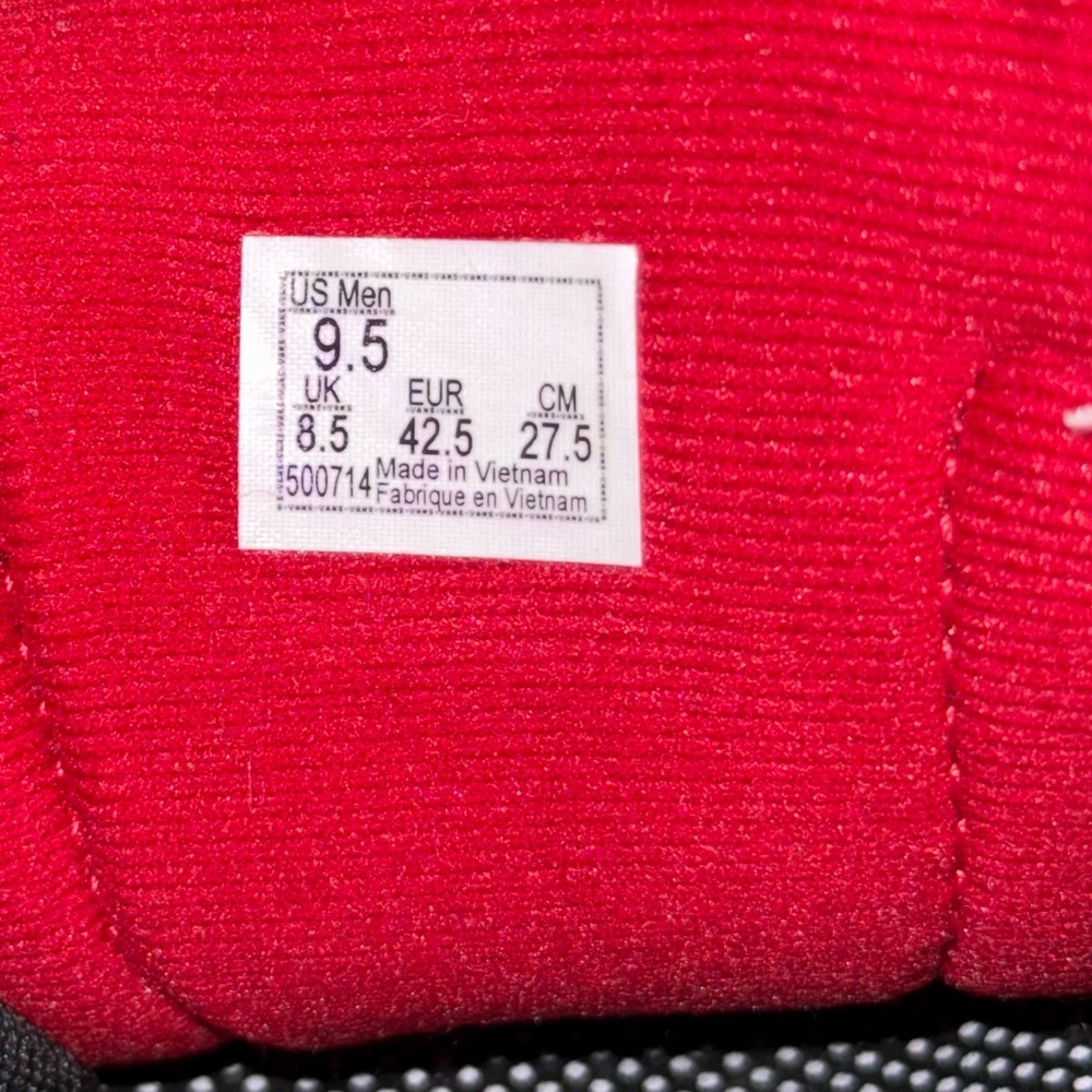 VANS-“OldSkool” Sued Red/Red Checkered- Deluxe Comfort Ortholite 500714 *RARE* - Picture 9 of 11